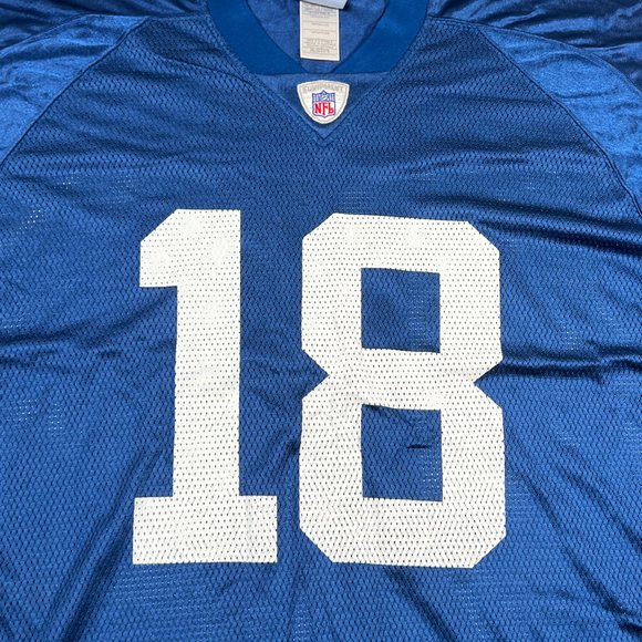Reebok Indianapolis Colts Peyton Manning Jersey #18 Mens 2XL Blue NFL Football - Picture 3 of 8